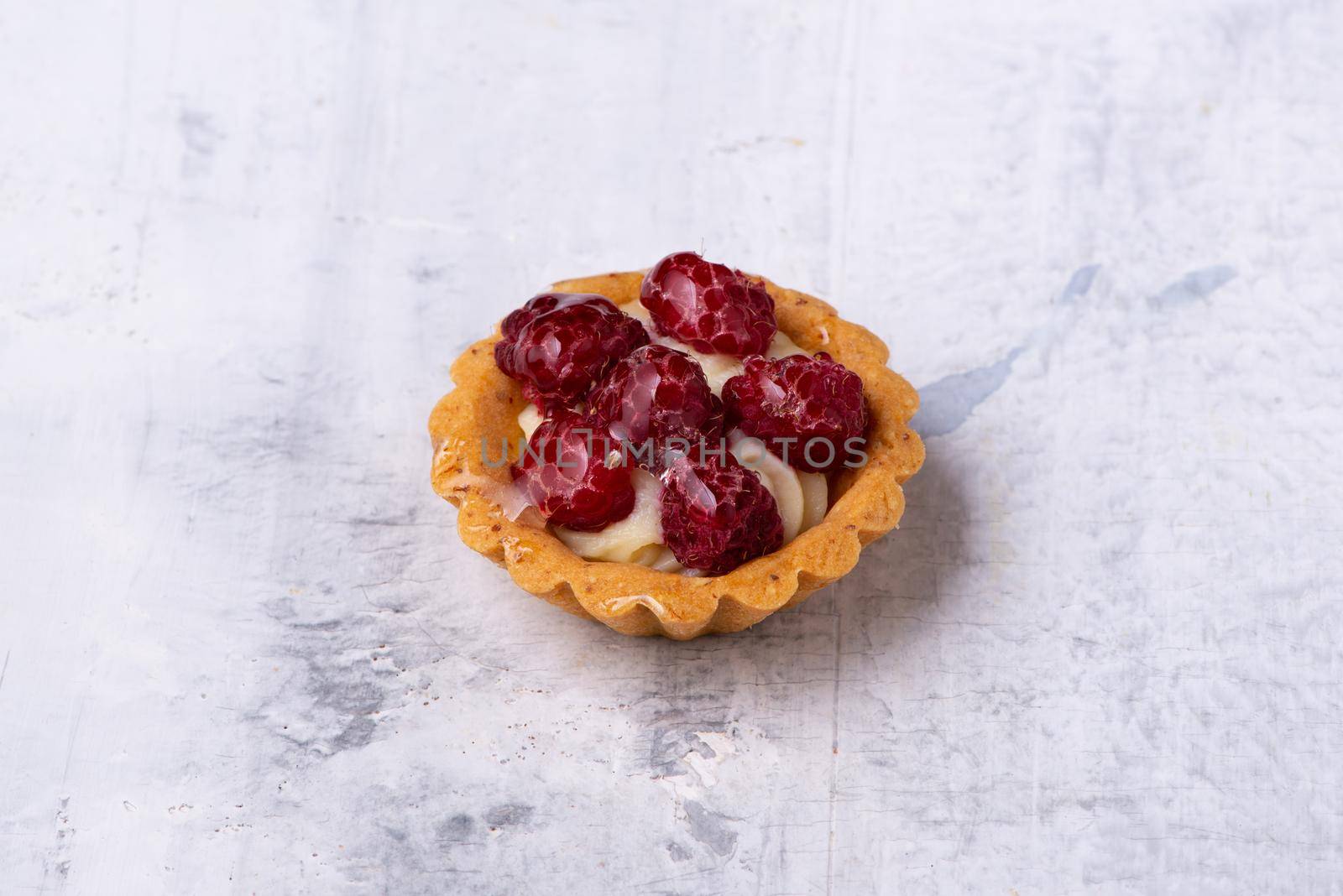 A closeup shot of a tasty baked pastry on a table