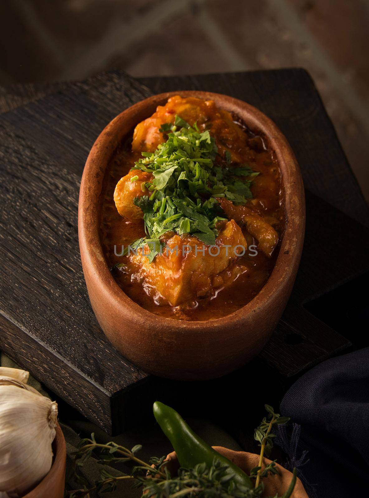 Close up shot of a chicken stew by A_Karim