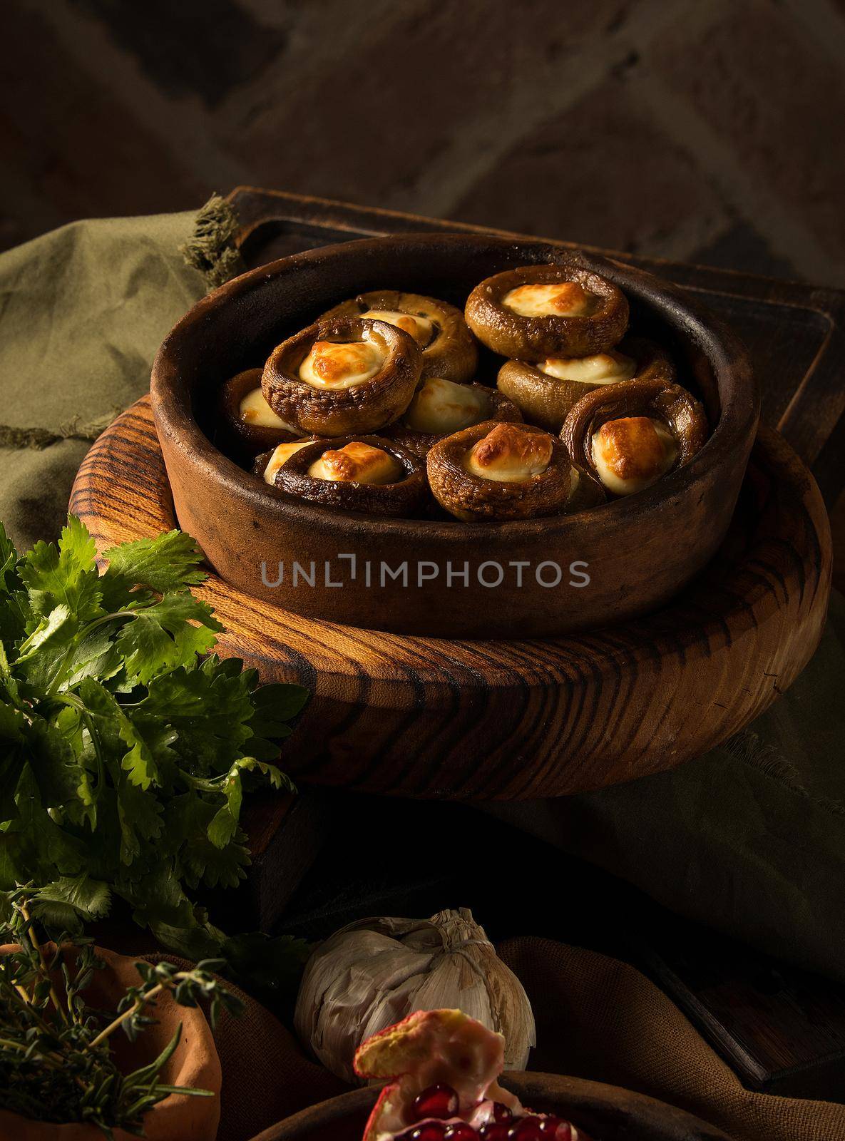 Shot of a dish and pomegranates by A_Karim