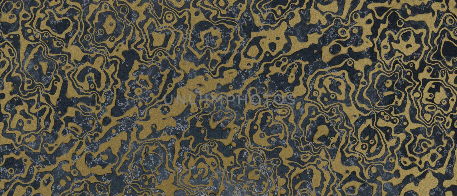 creative gold veins on black marble background