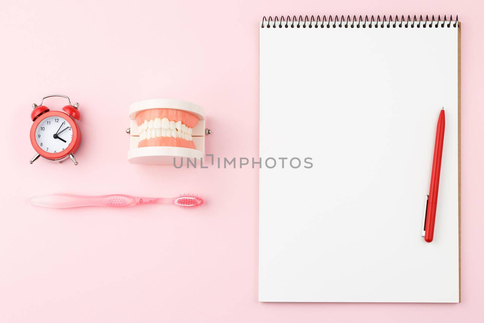 Dental hygiene products with notepad and jaw. by alexxndr