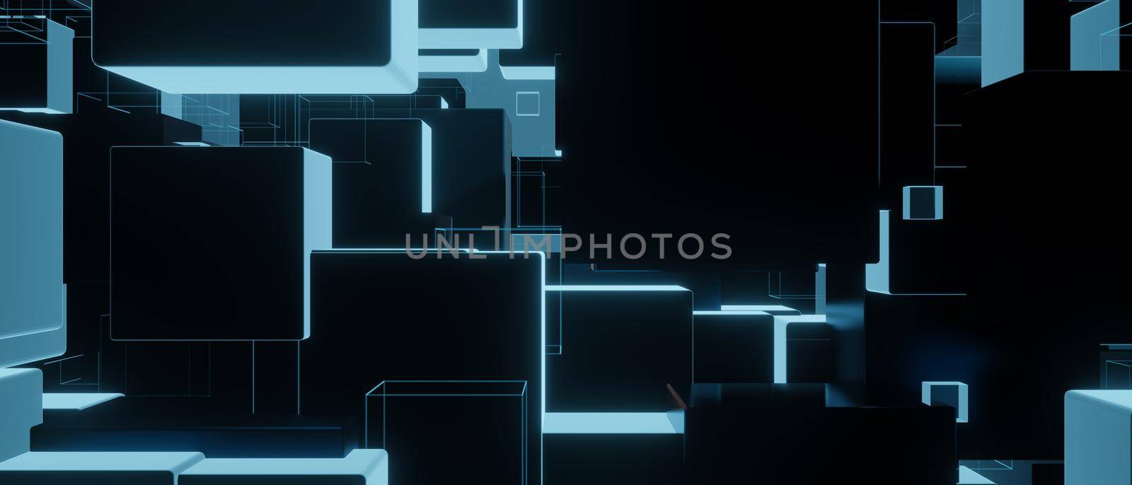 Big data. Network or connection Communication And Technology Network 3D Render by yay_lmrb