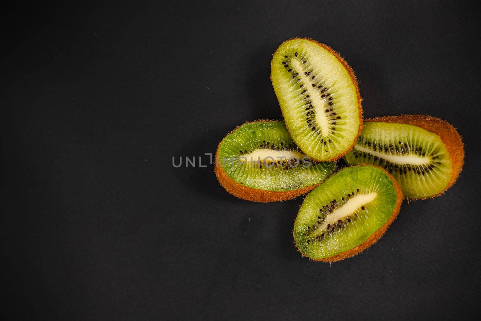 Luxurious fruit background. Studio photography of various fruits isolated on black background. Copy space. high resolution product