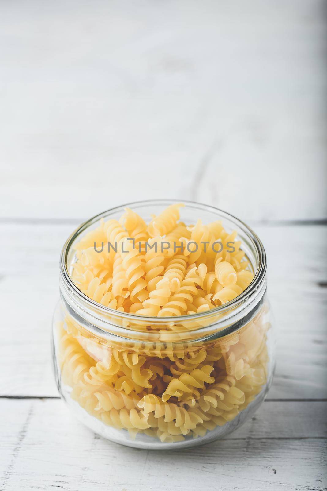 Jar of fusilli pasta by Seva_blsv