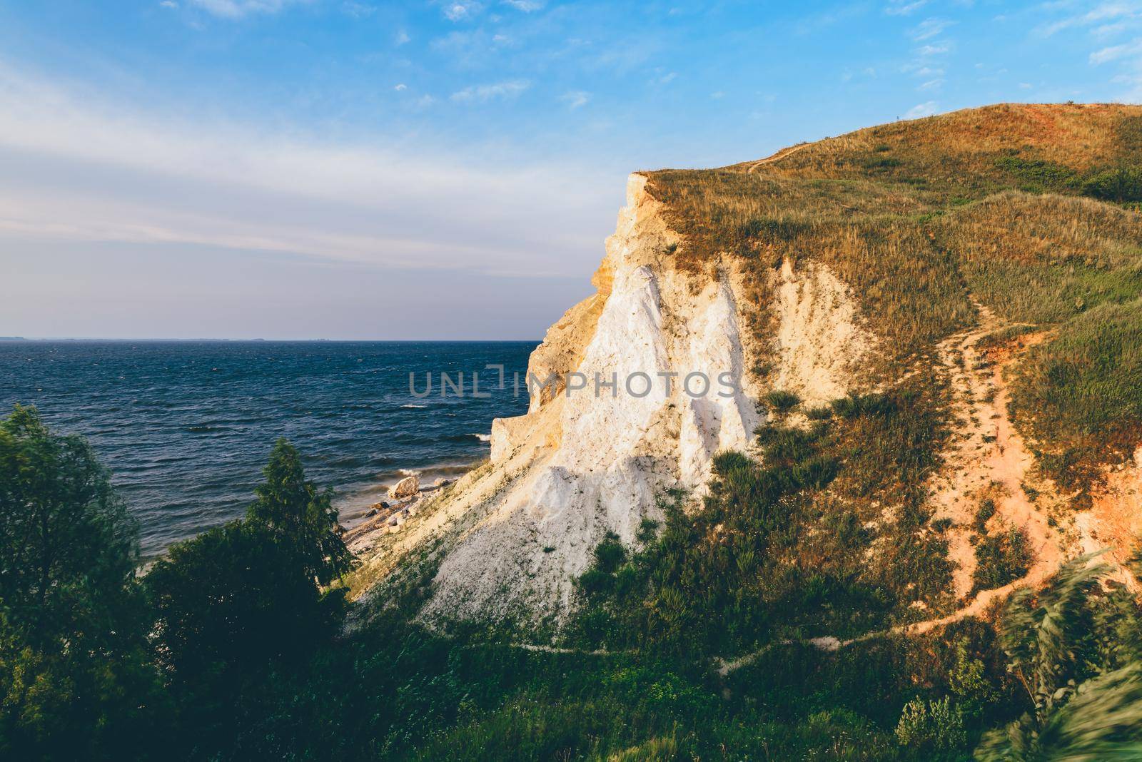 Landscape of a cliff next to the river by Seva_blsv