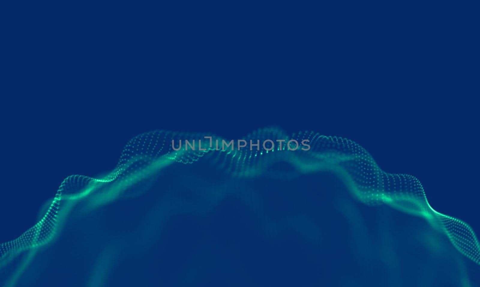 Abstract Blue Geometrical Background. Connection structure. Science background. Futuristic Technology сonnecting dots and lines. Big data visualization and Business by DmytroRazinkov