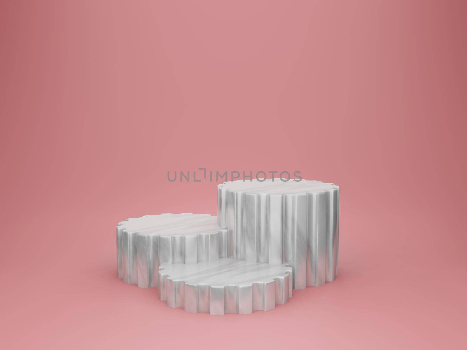 3d rendering illustration of podium stage display showcase for product placement in minimal design.  by bkneung