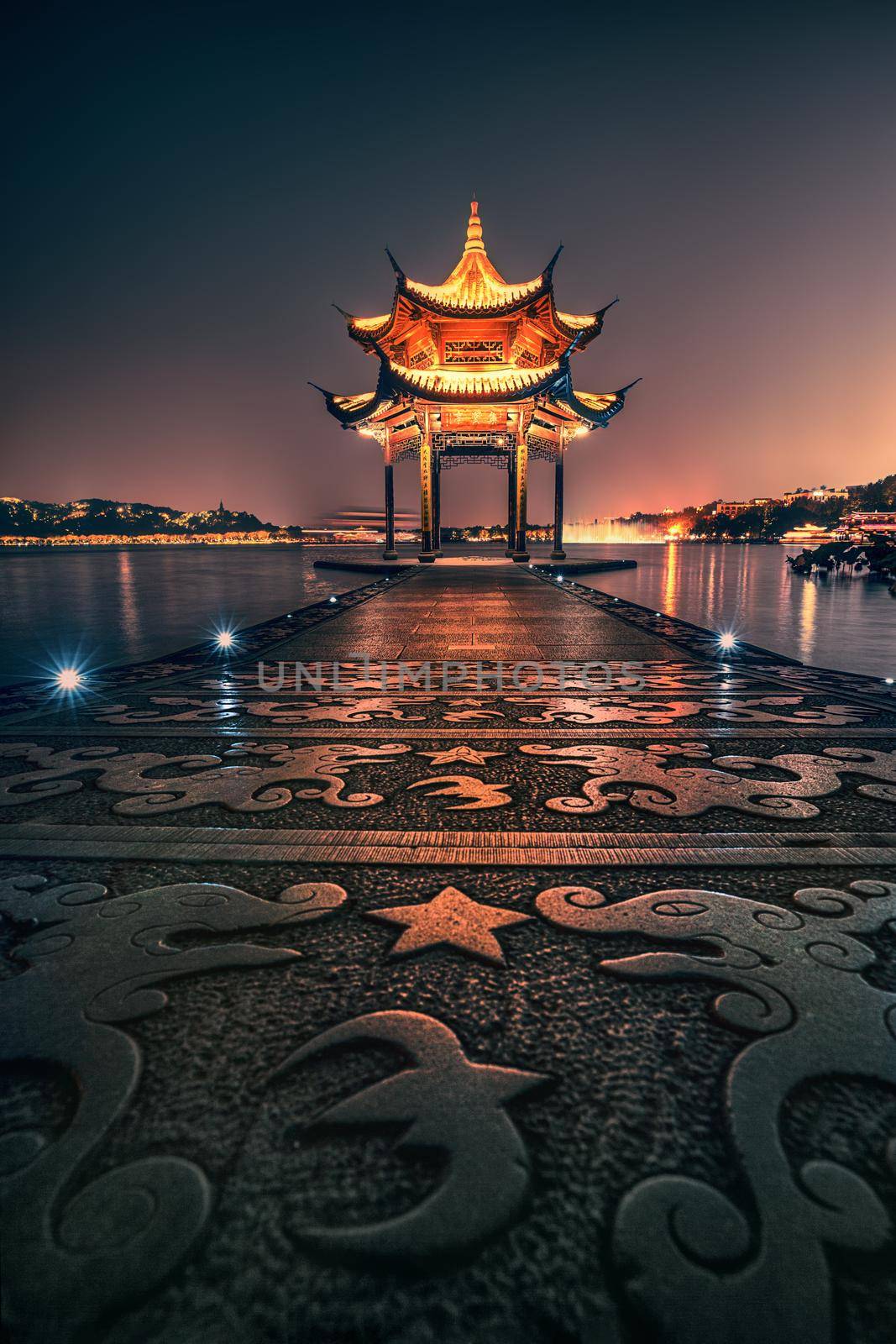 ancient Jixian Pavilion at West Lake, Hangzhou, China by zhu_zhu