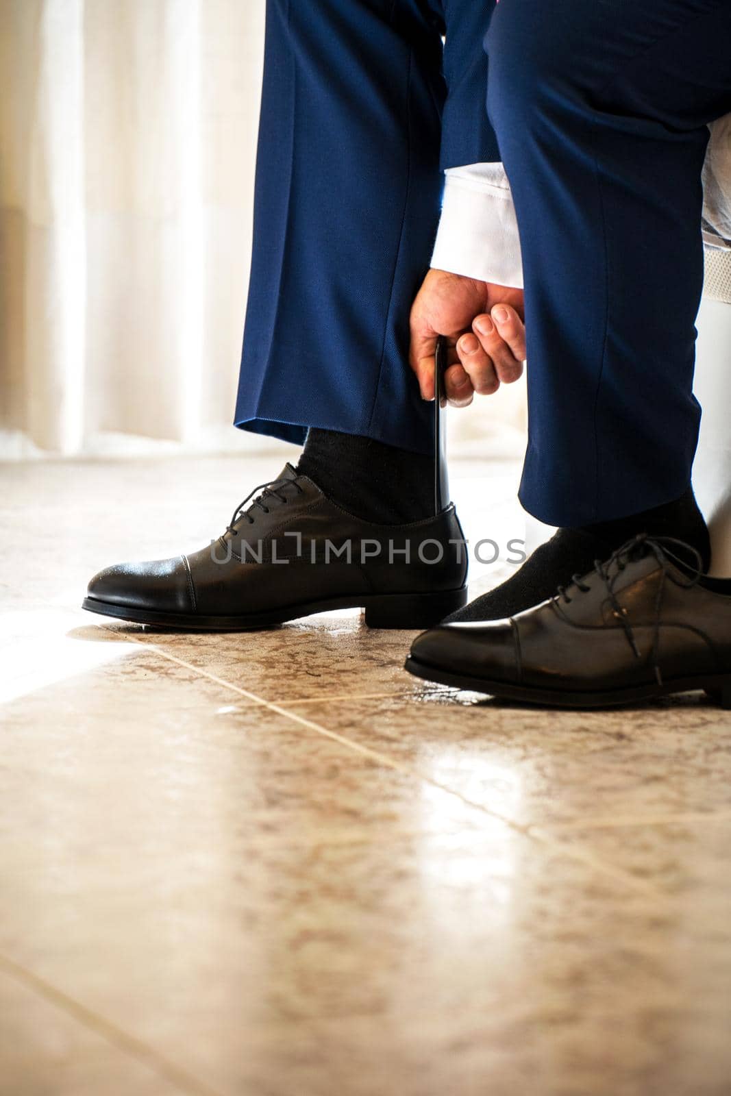businessman clothes shoes, man getting ready for work,groom morning before wedding ceremony. High quality photo