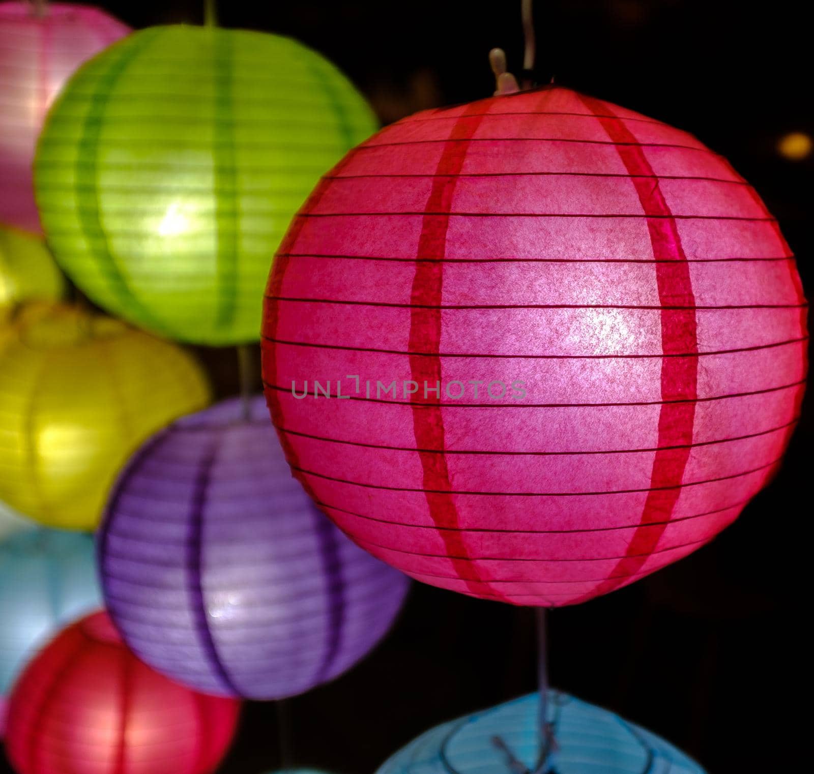 Colorful Paper Lanterns by mrdoomits