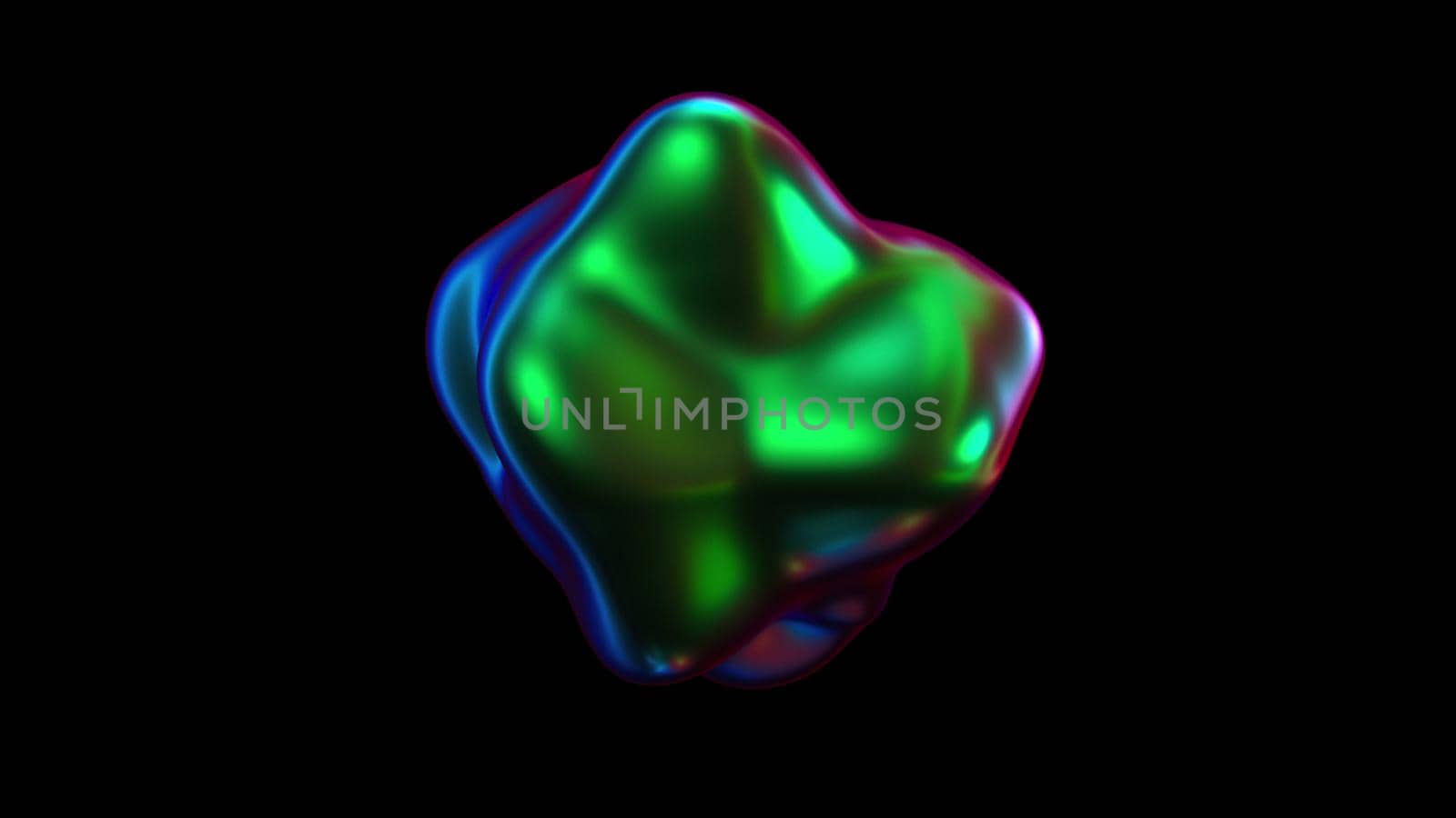 Colorful metaballs. Computer generated 3d render