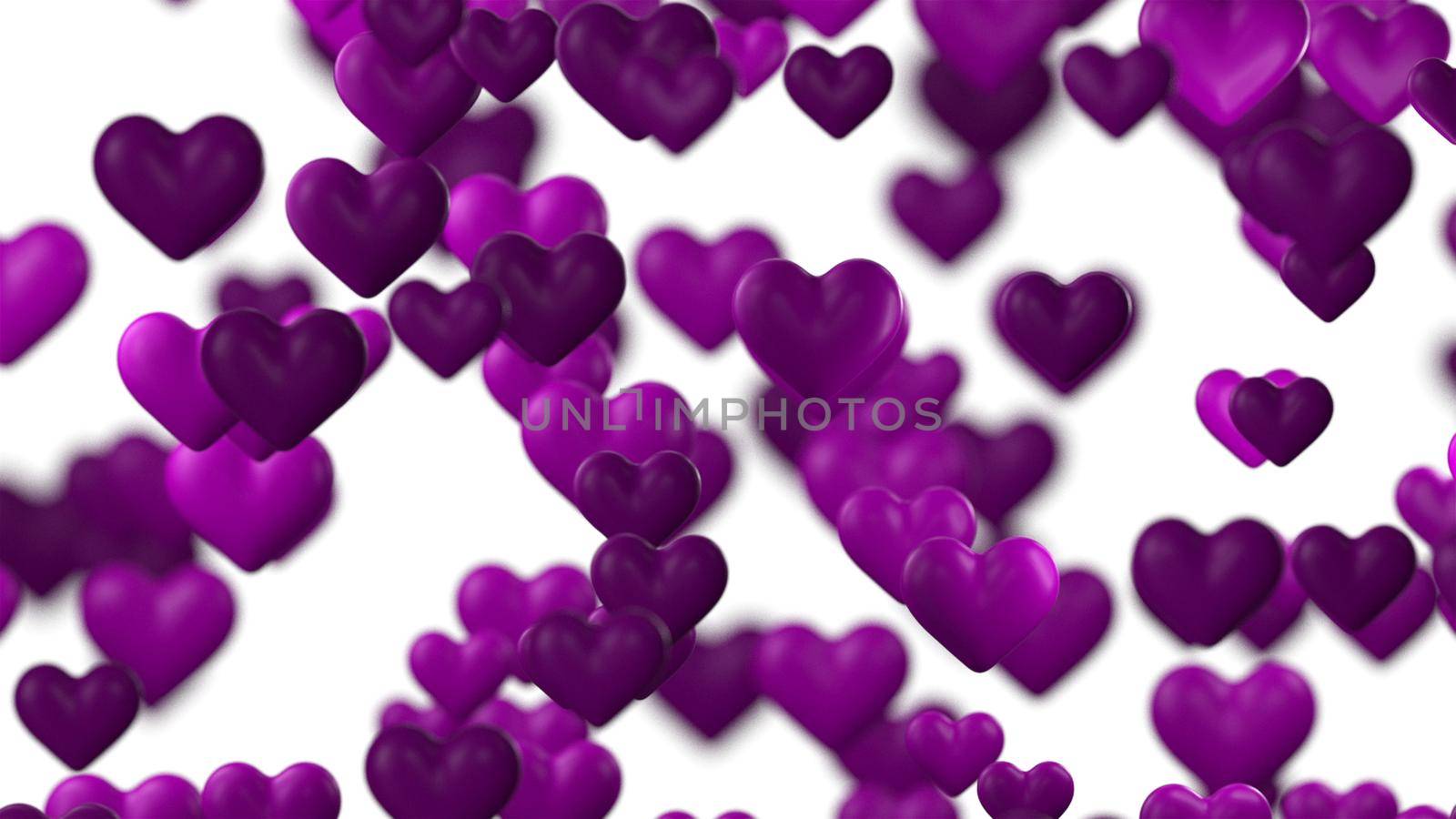 3d hearts. Computer generated 3d render