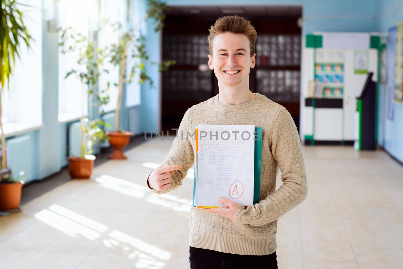 Portrait of male college student by VitaliiPetrushenko