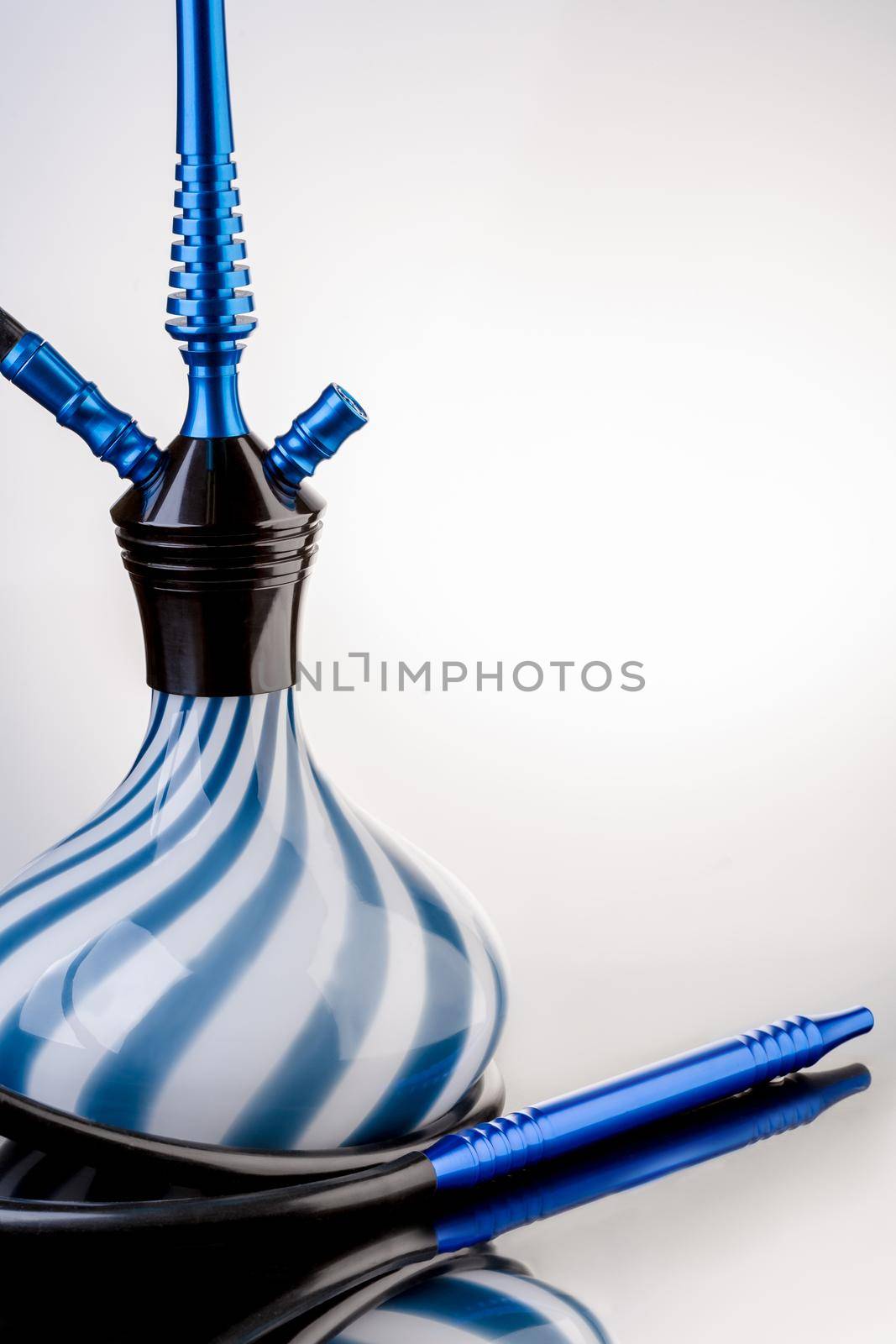 Part of blue hookah on white background by nazarovsergey