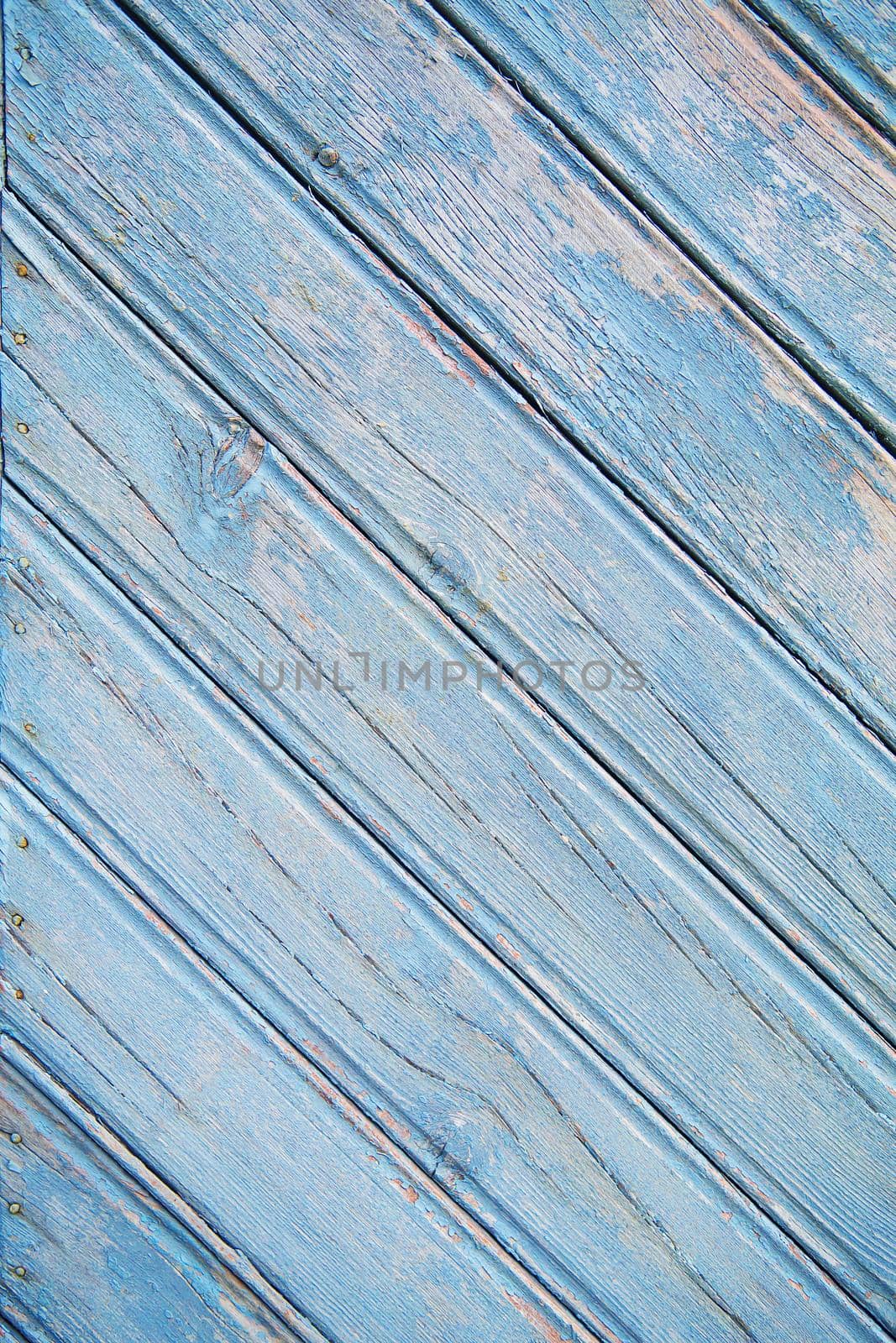 old blue wooden fence, texture for background.