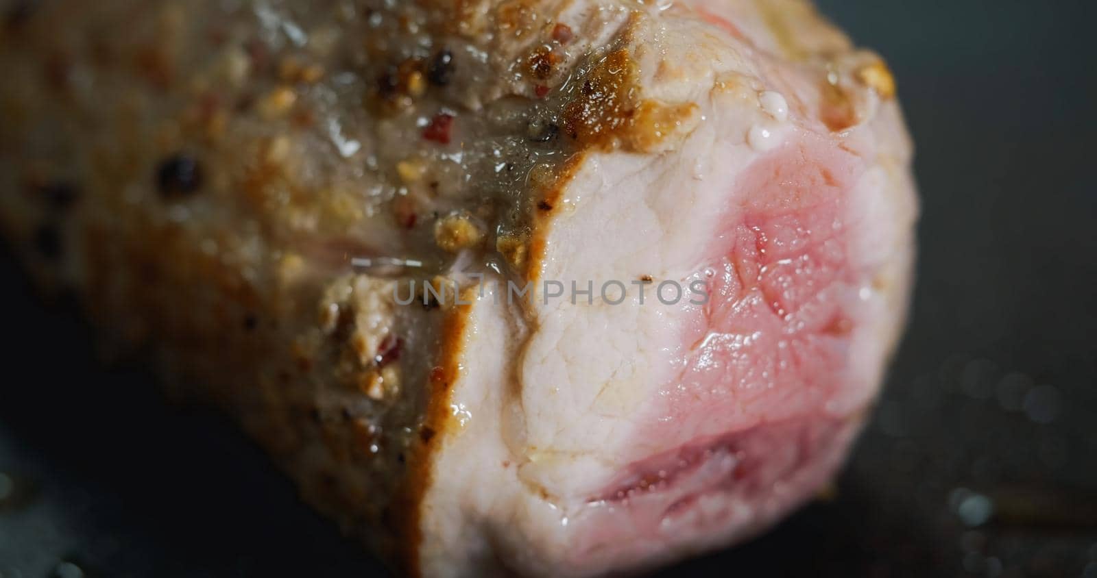 Tasty Pork Meat detail Roasted Steak. by RecCameraStock