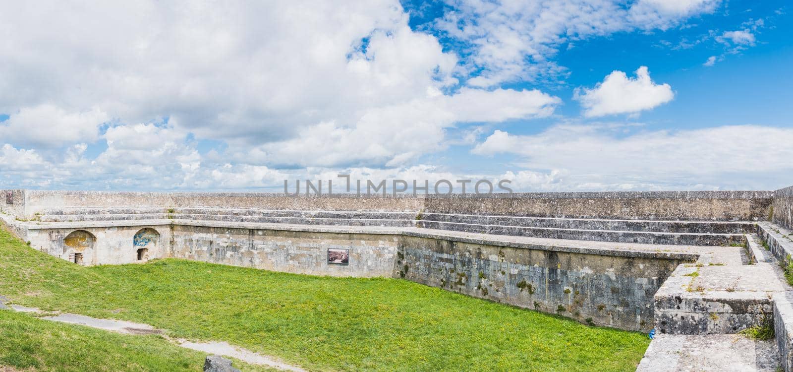 Panorama of the Fortifications of the citadel of Chateau d'Oléron on the Ile d'Oléron in France