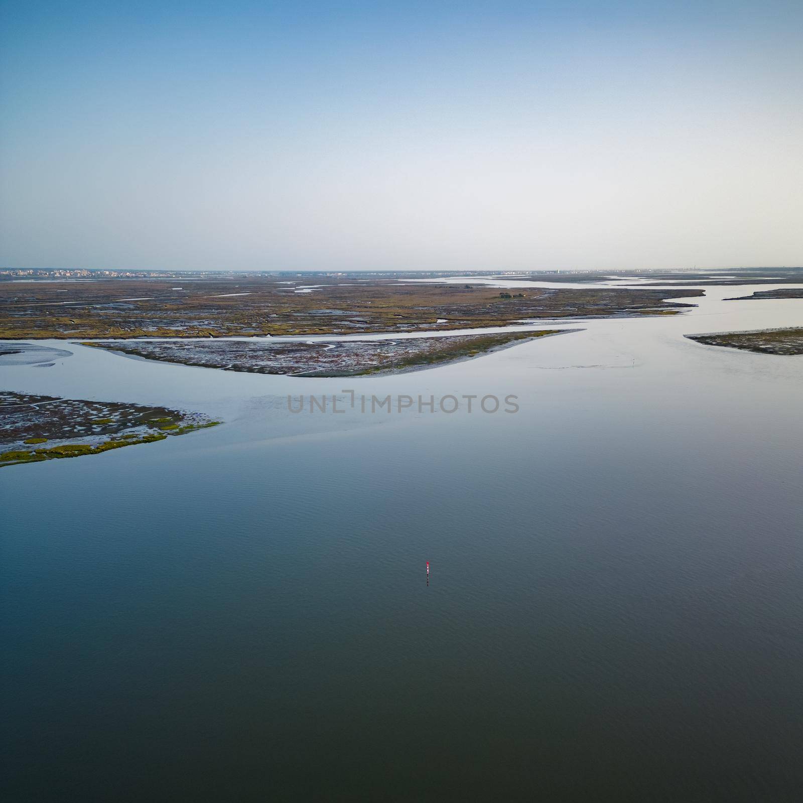 Aerial View of Aveiro Lagoon on a sunny day by homydesign
