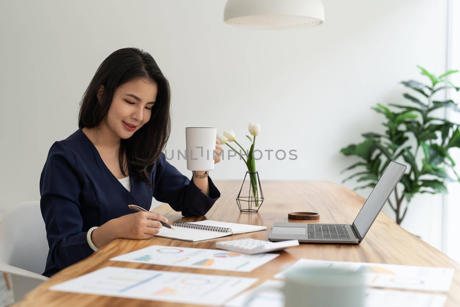 Bookkeeper or financial inspector hands making report, calculating. Home finances, investment, economy, saving money or insurance concept.