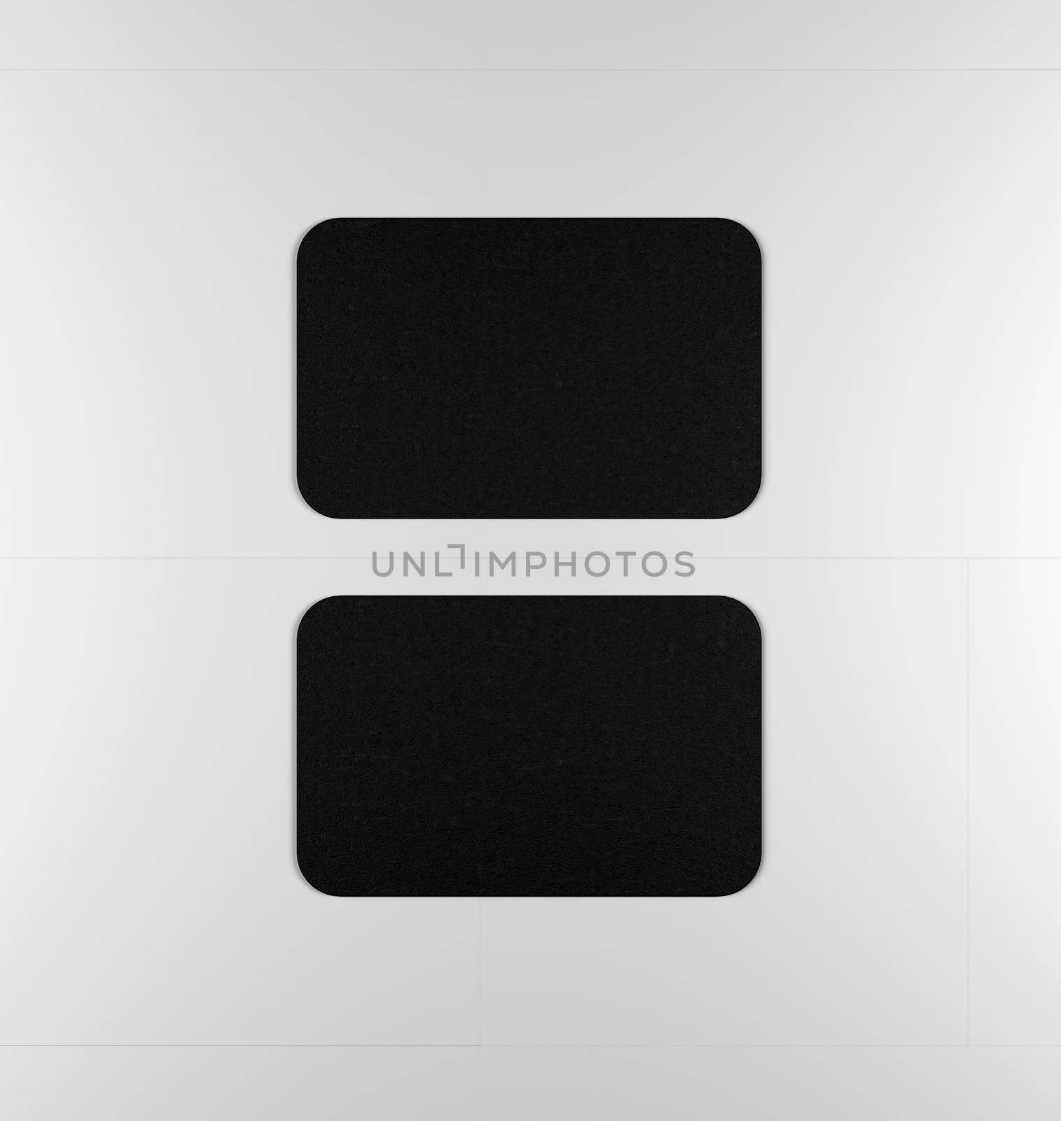 Black business cards blank mockup - template. 3d rendering by raferto1973