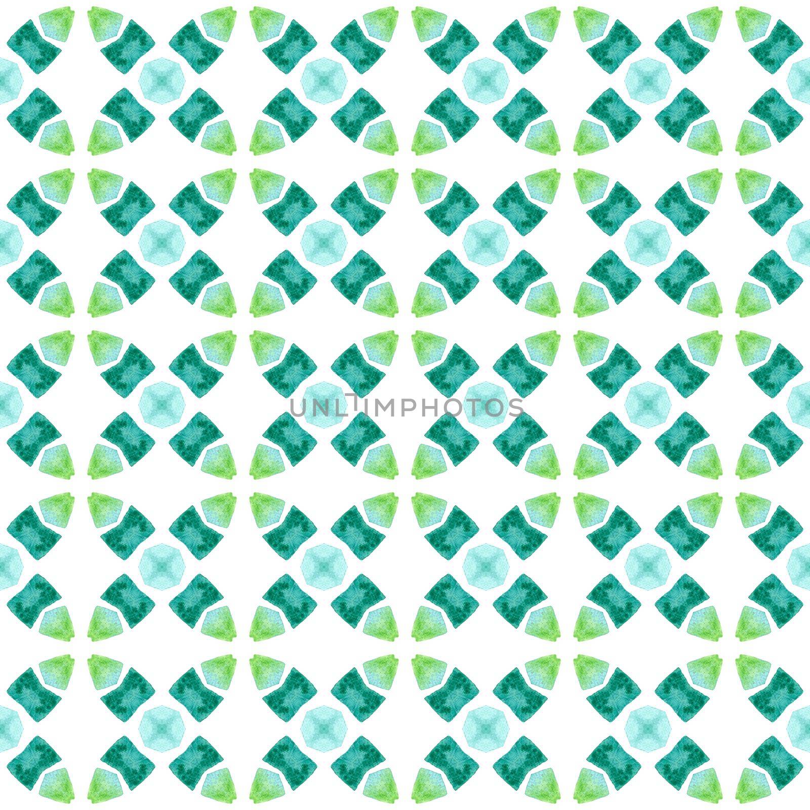 Trendy organic green border. Green great boho chic summer design. Textile ready surprising print, swimwear fabric, wallpaper, wrapping. Organic tile.