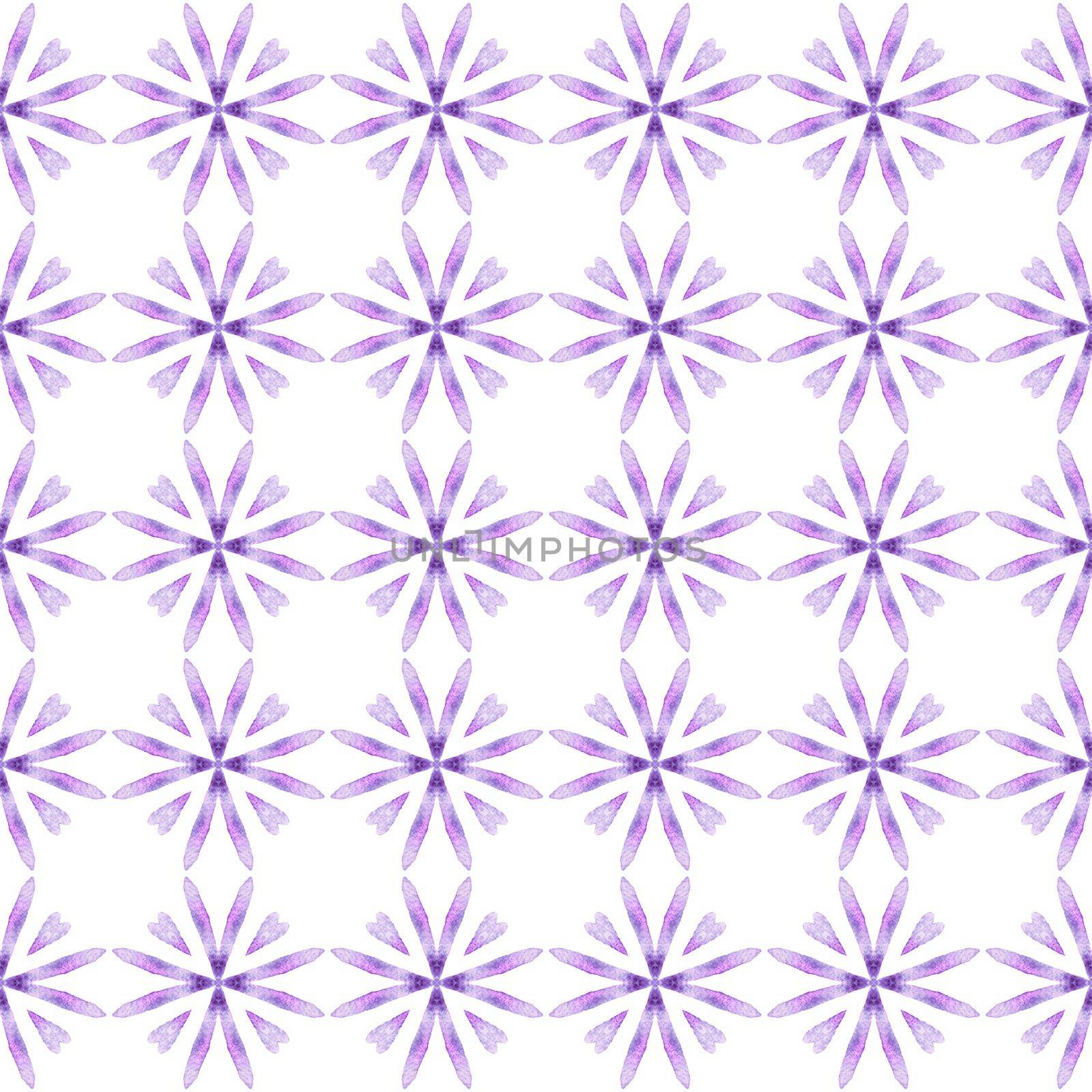 Arabesque hand drawn design. Purple dazzling boho chic summer design. Oriental arabesque hand drawn border. Textile ready cute print, swimwear fabric, wallpaper, wrapping.