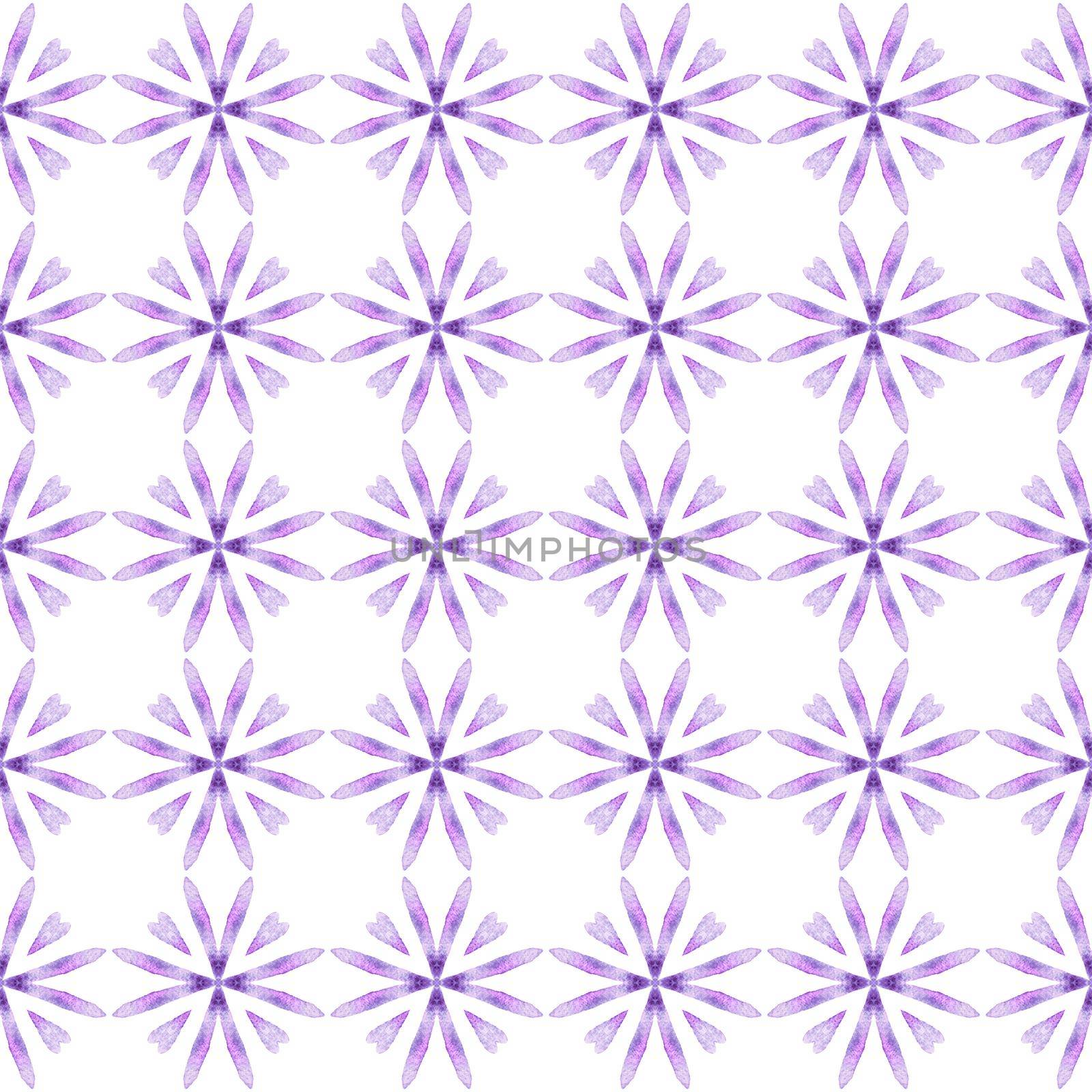 Arabesque hand drawn design. Purple dazzling boho chic summer design. Oriental arabesque hand drawn border. Textile ready cute print, swimwear fabric, wallpaper, wrapping.