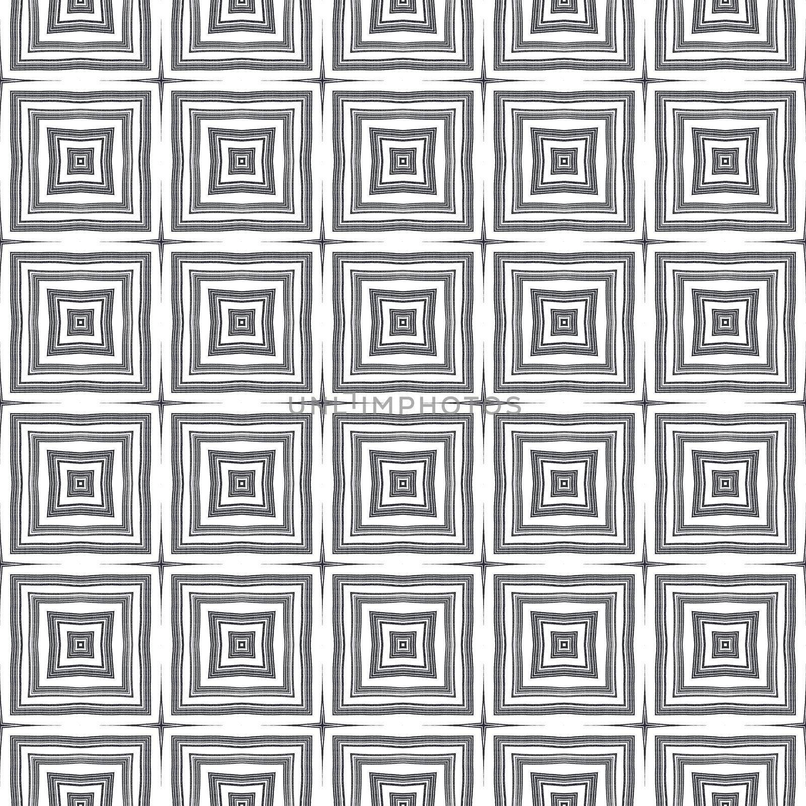 Mosaic seamless pattern. Black symmetrical by beginagain