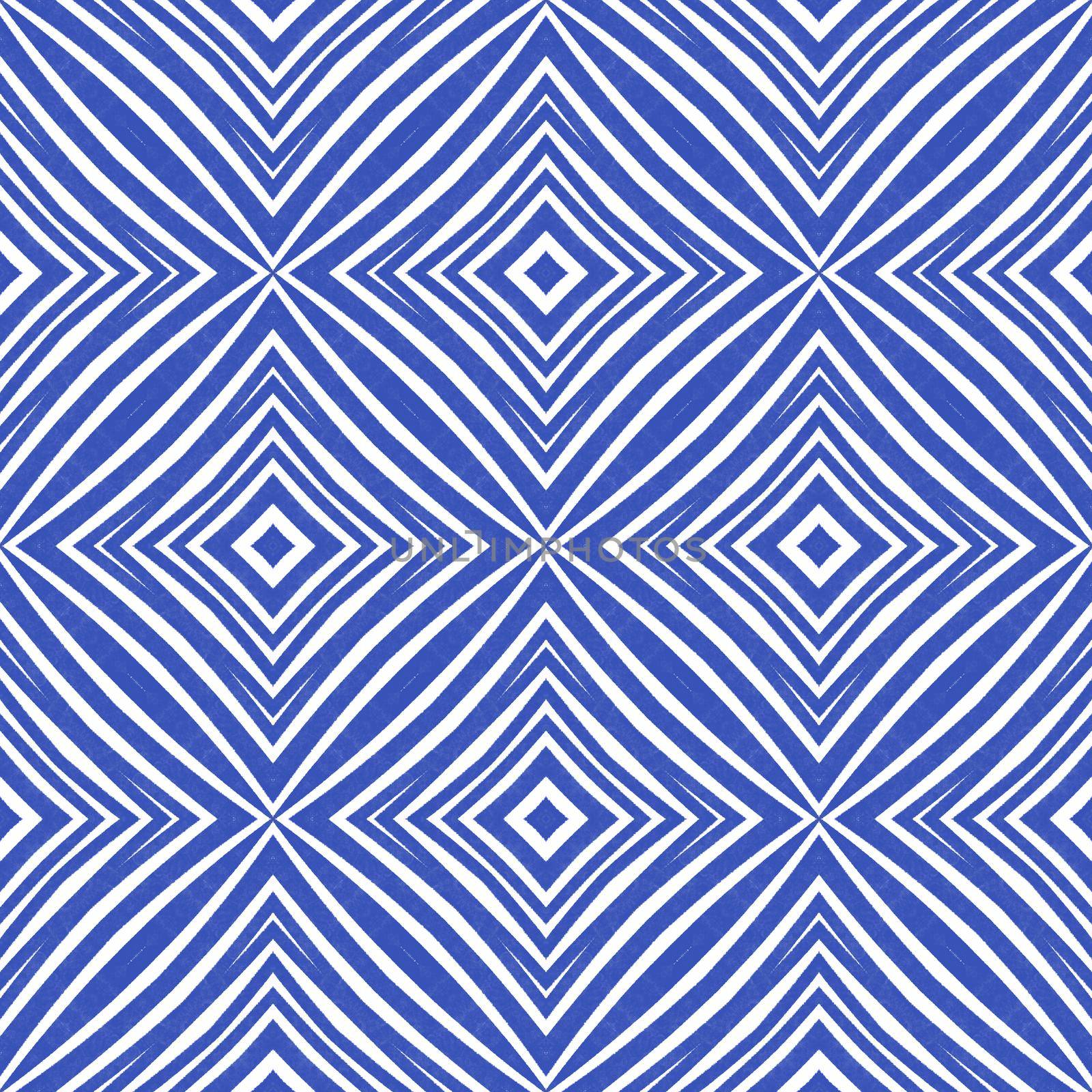 Chevron stripes design. Indigo symmetrical by beginagain