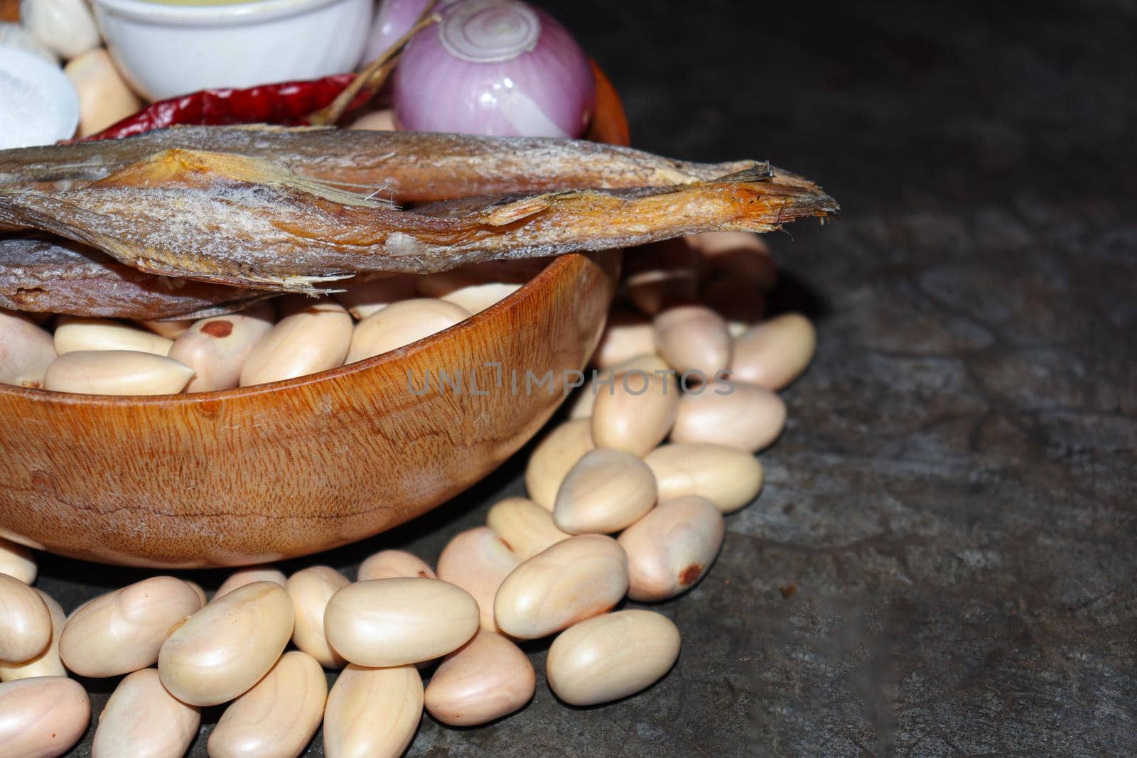 jackfruit seeds with dry fish and spice by jahidul2358