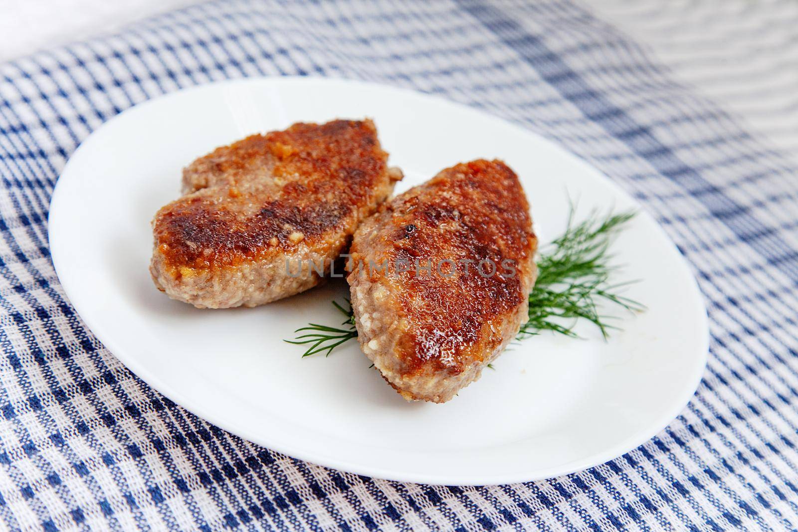 Delicious fryied meat russian cuisine dish