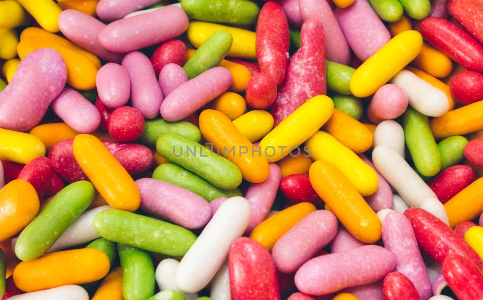 Full frame closeup of multi-colored candy sticks / sweets by tennesseewitney