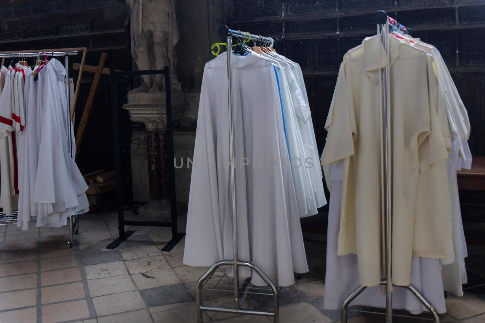 Chasubles or dress of the priest in a Catholic church