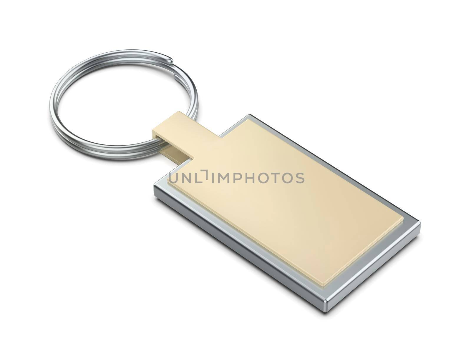 Keyring with space for text on white background