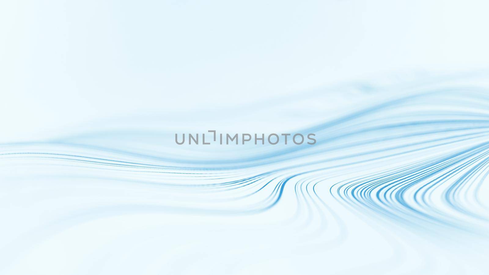 Blue abstract wave on white background. Blue digital illustration. by DmytroRazinkov