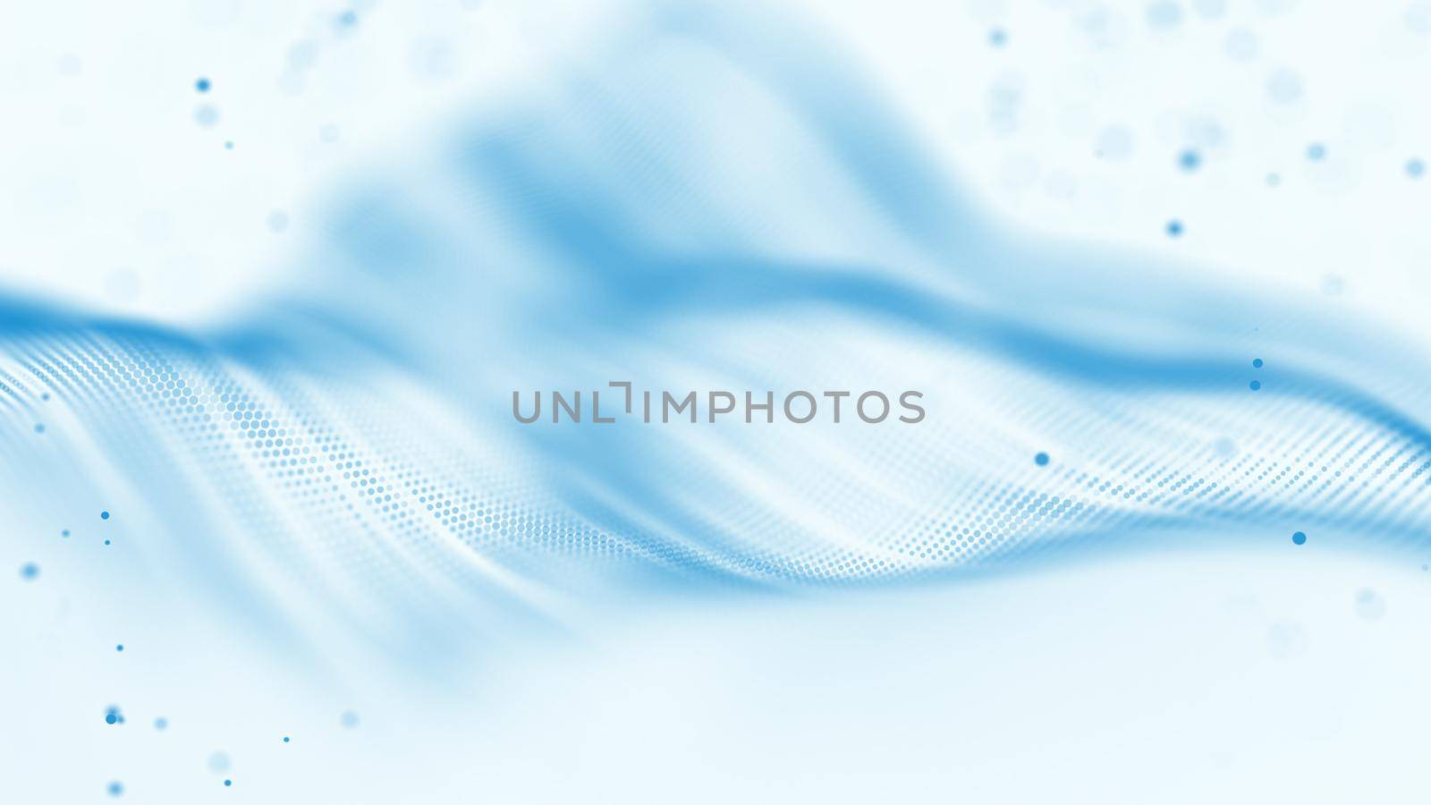 Blue abstract wave on white background.