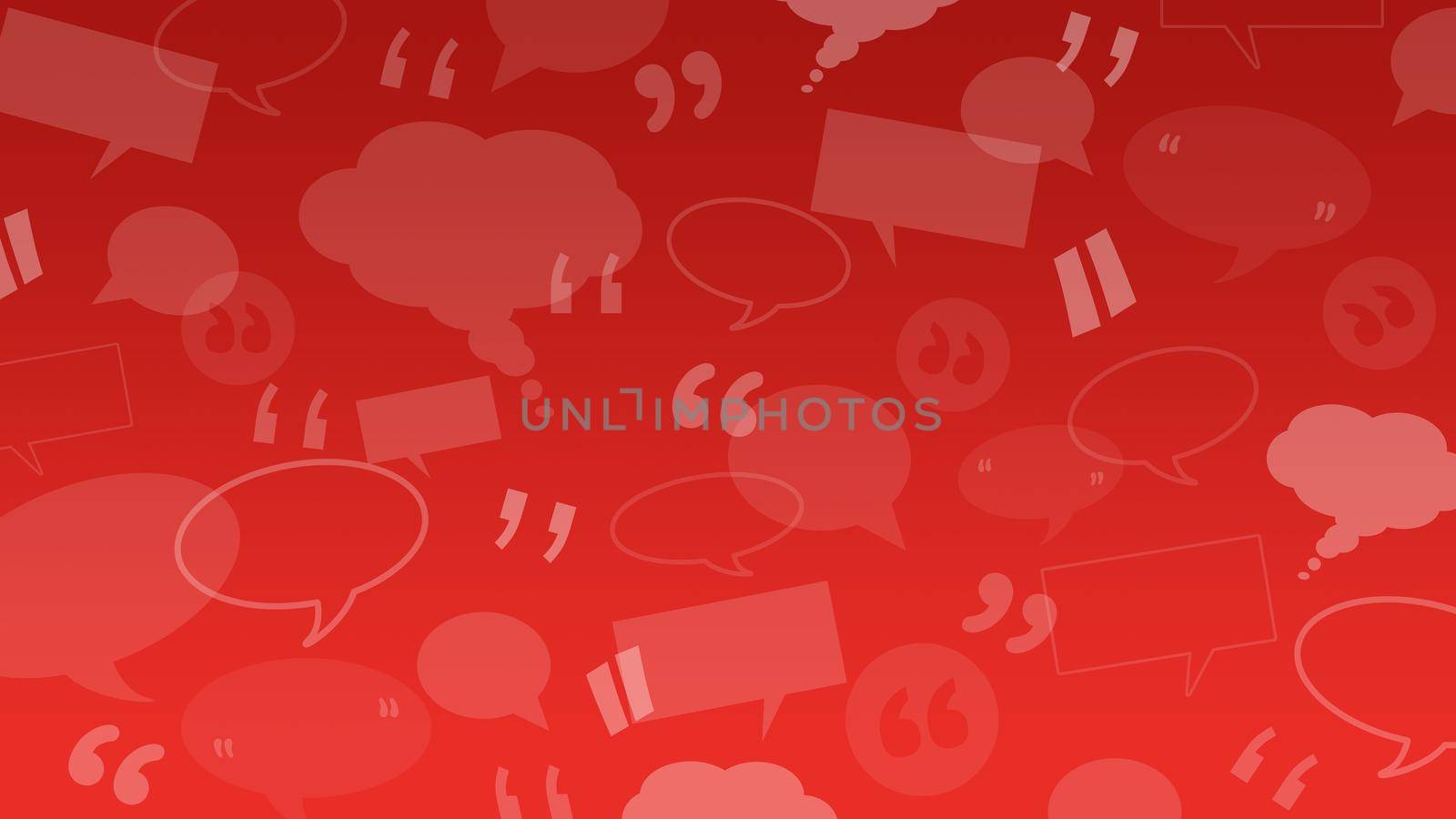 Speech and thought bubbles with quote marks suitable as a background illustration for client / customers testimonials or comments or quotes