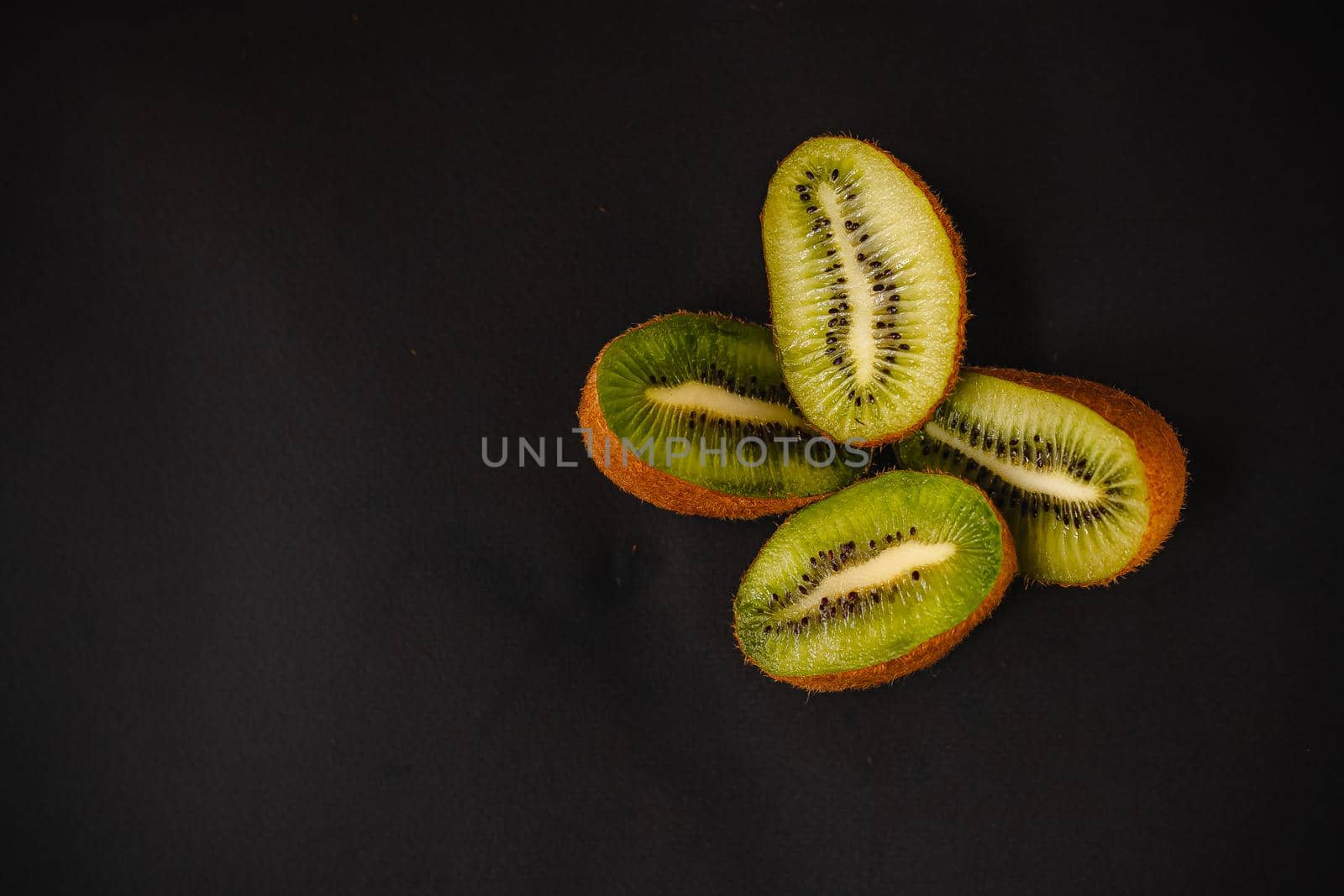 Luxurious fruit background. Studio photography of various fruits isolated on black background. Copy space. high resolution product