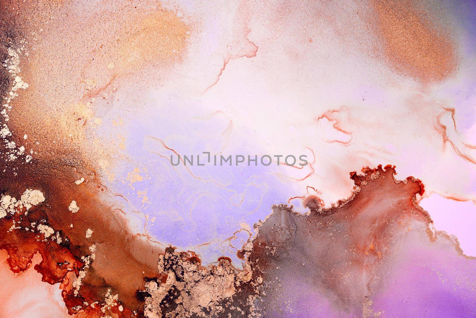 Marble ink abstract art from exquisite original painting for abstract background . Painting was painted on high quality paper texture to create smooth marble background pattern of ombre alcohol ink .