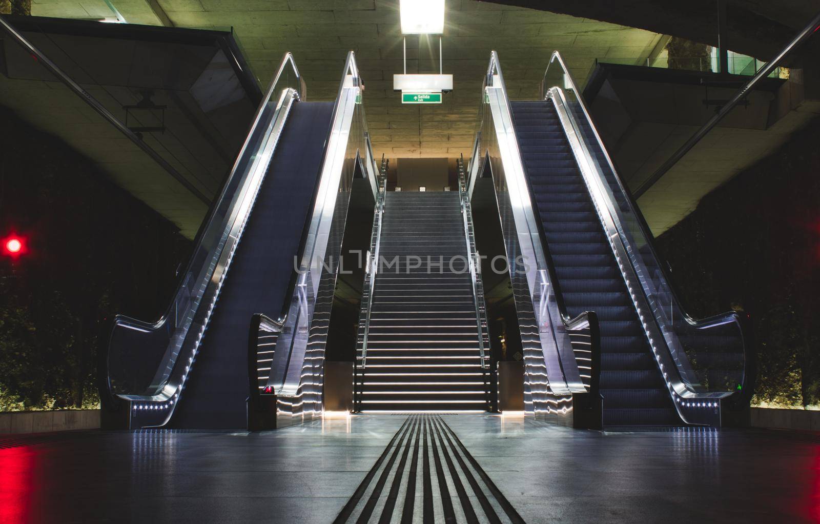 Underground metro station escalators by tennesseewitney