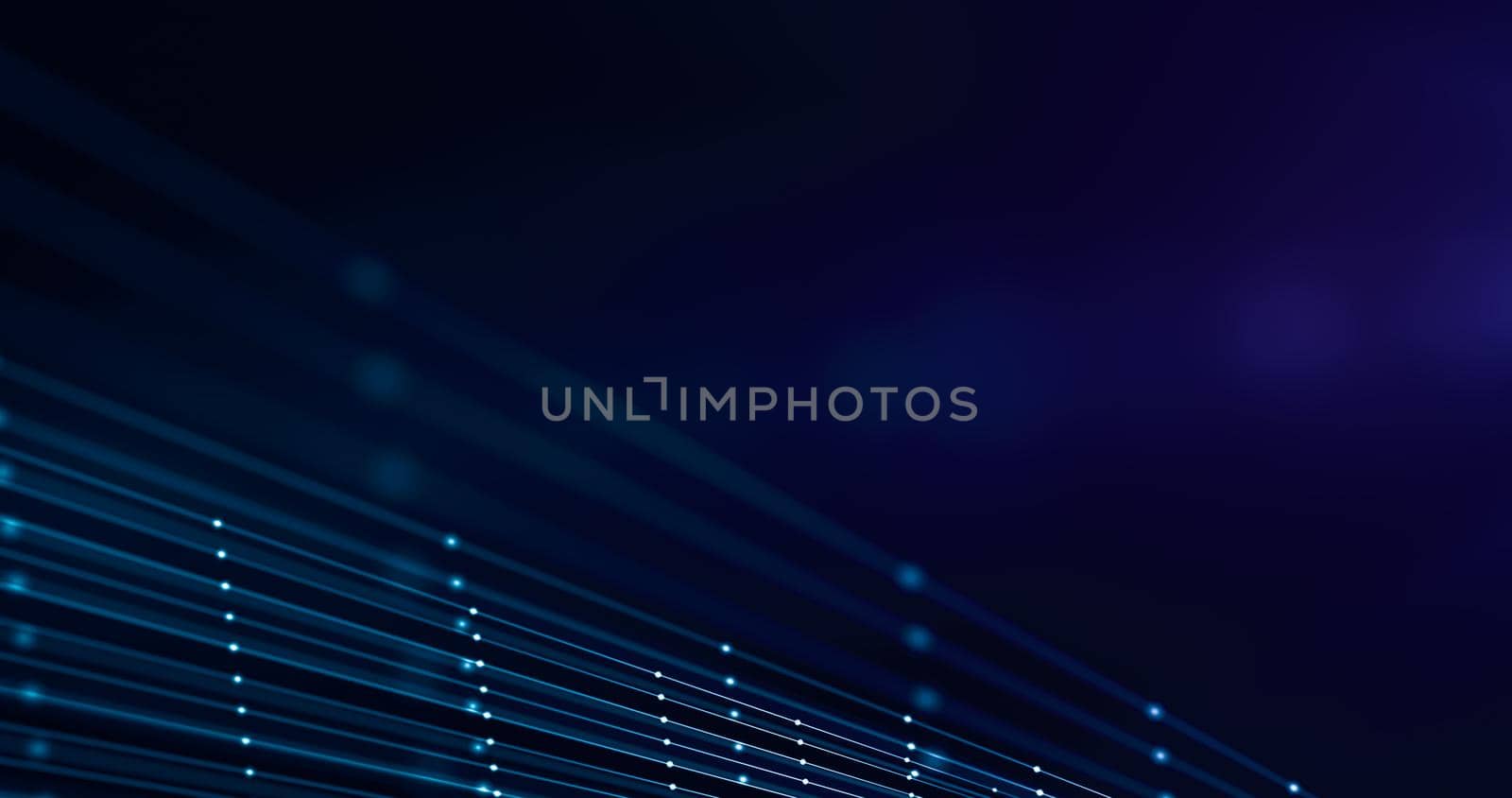 Internet speed, connected dots and lines. 3d rendering. by ImagesRouges