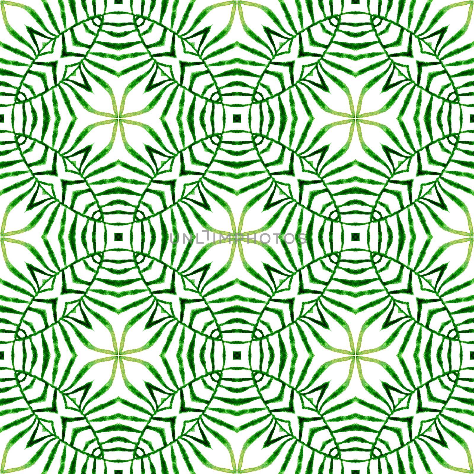 Textile ready gorgeous print, swimwear fabric, wallpaper, wrapping. Green comely boho chic summer design. Exotic seamless pattern. Summer exotic seamless border.