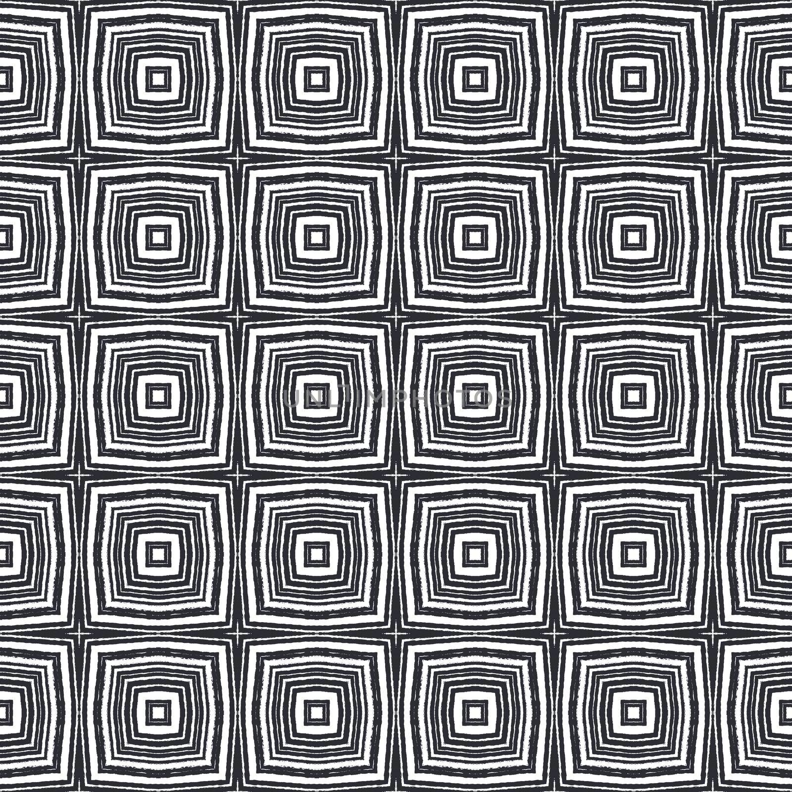 Medallion seamless pattern. Black symmetrical by beginagain