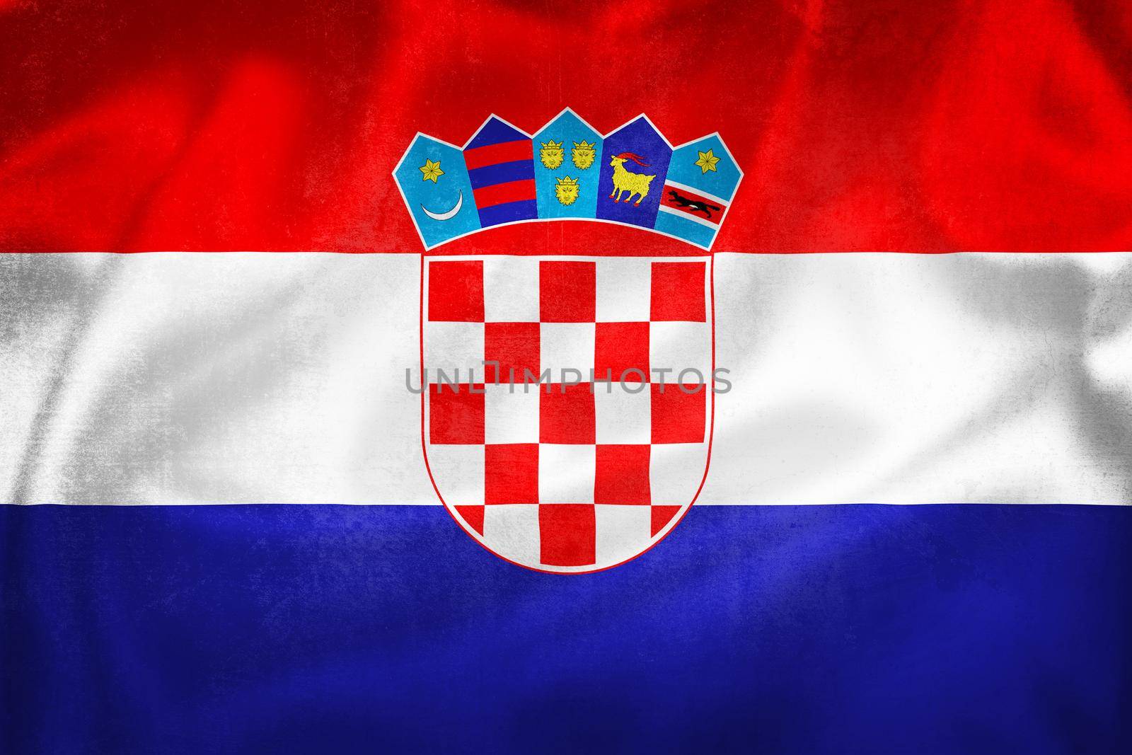 Grunge 3D illustration of Croatia flag, concept of Croatia 