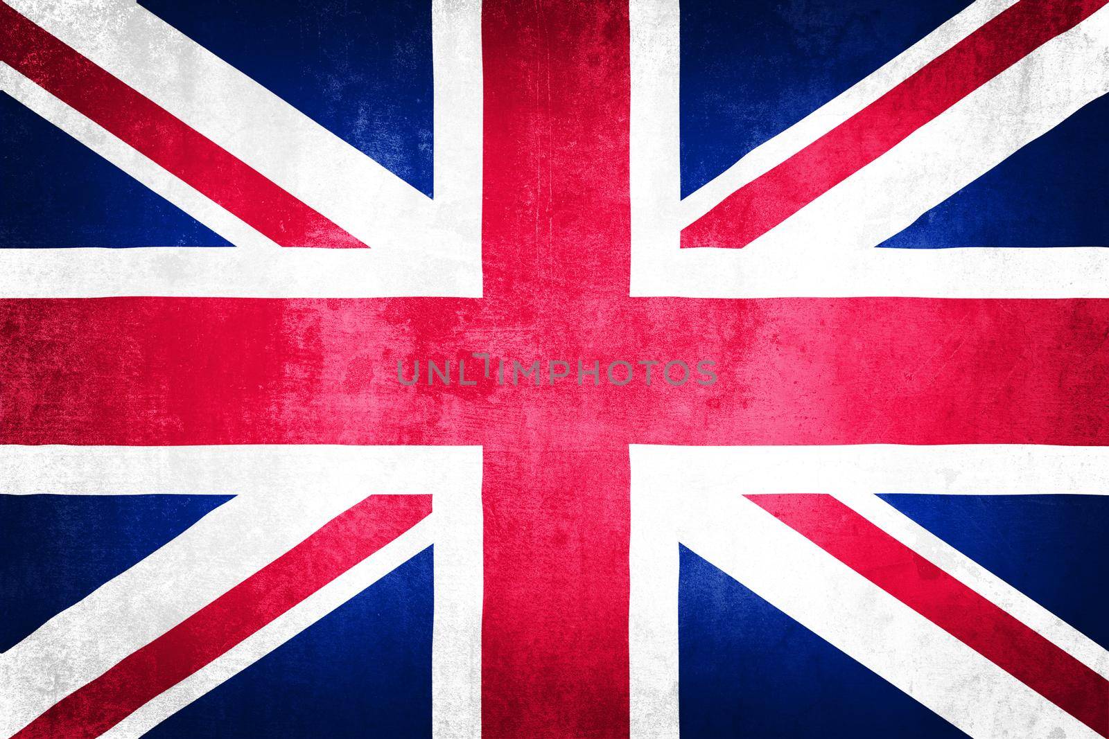 Grunge illustration of UK flag, concept of United kingdom of Great Britain and northern Ireland