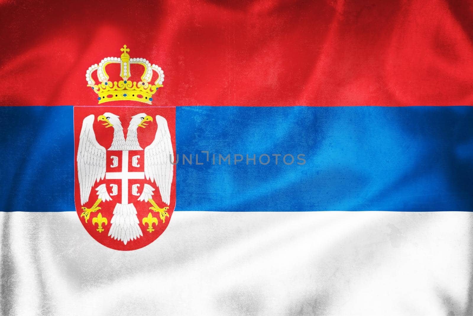 Grunge 3D illustration of Serbia flag, concept of Serbia 