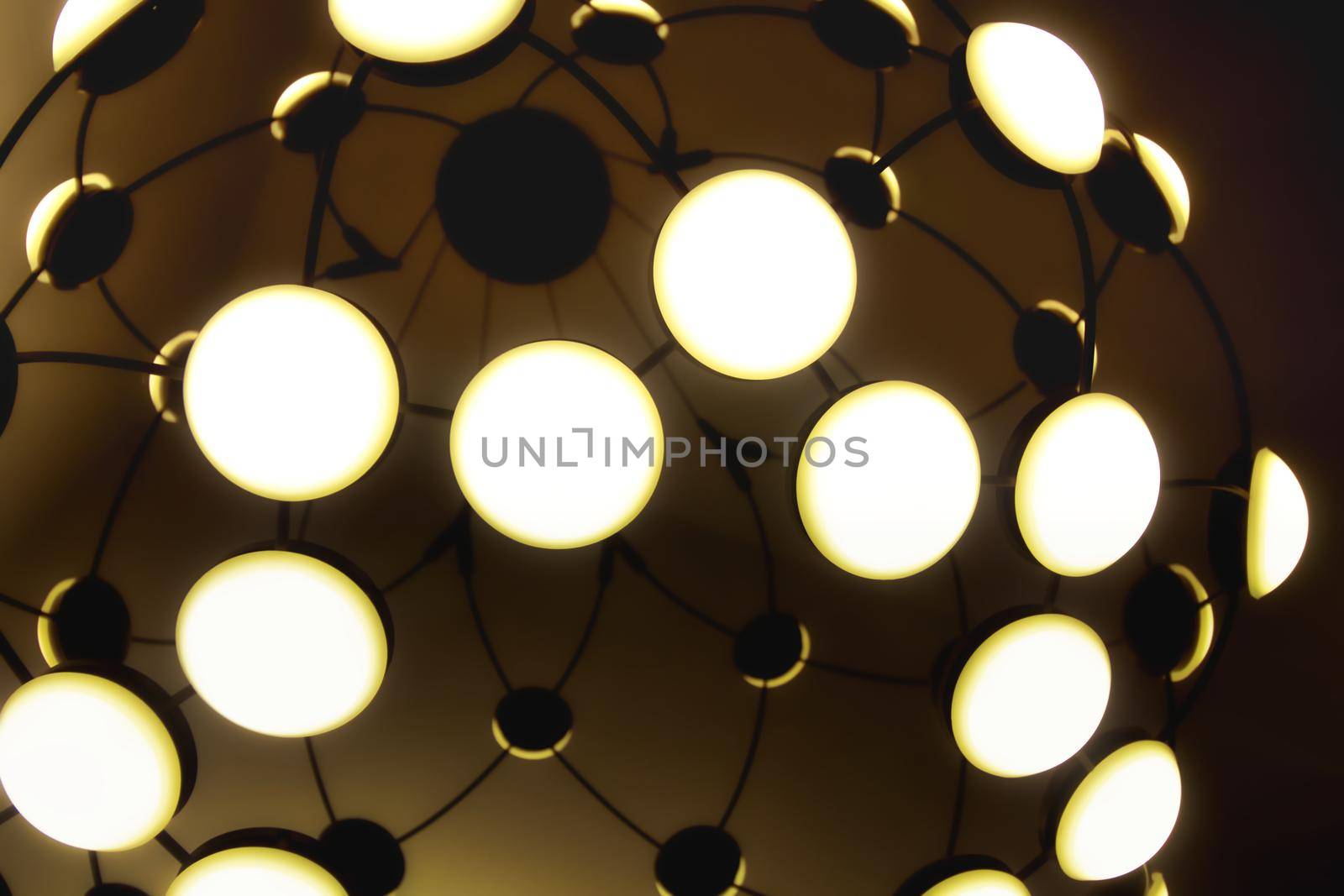 Light nodes connected in an abstract networking concept by tennesseewitney