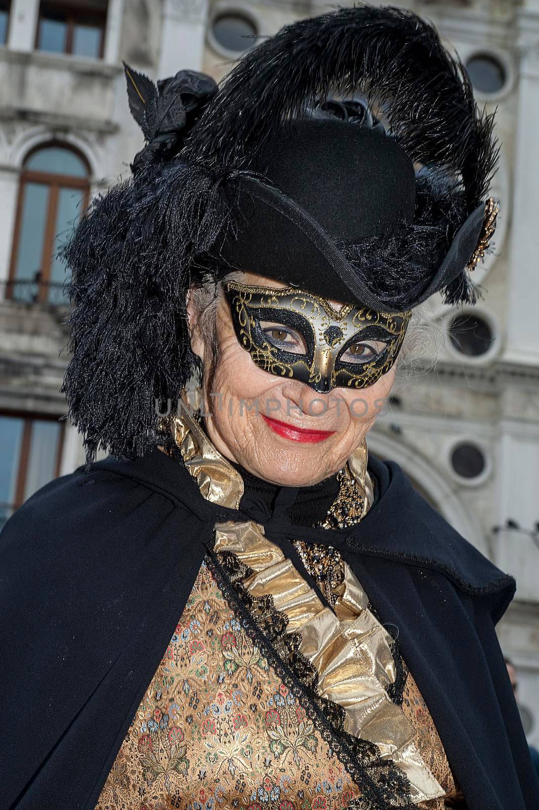 VENICE, ITALY - Febrary 7 2018: The masks of the Venice carnival 2018