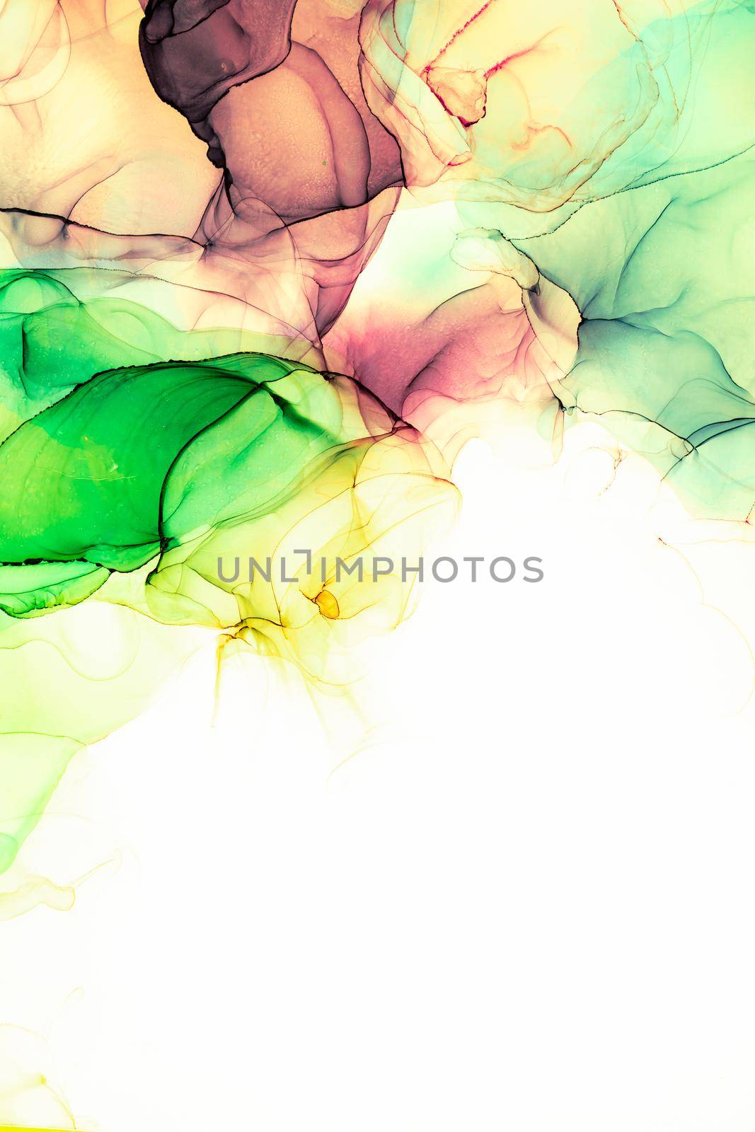 Marble ink abstract art from exquisite original painting for abstract background . Painting was painted on high quality paper texture to create smooth marble background pattern of ombre alcohol ink .