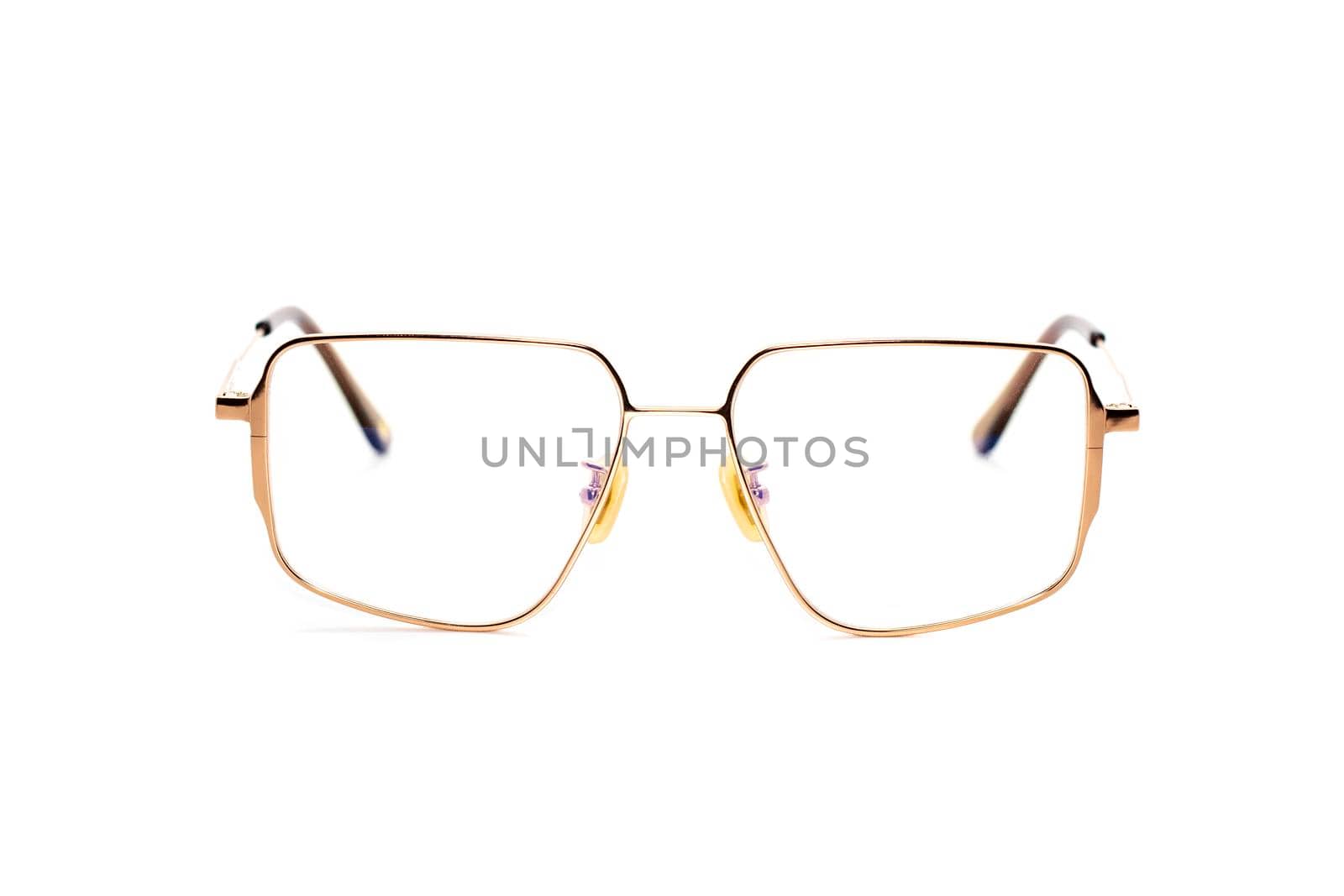Image of modern fashionable spectacles isolated on white background, Eyewear, Glasses. by yod67